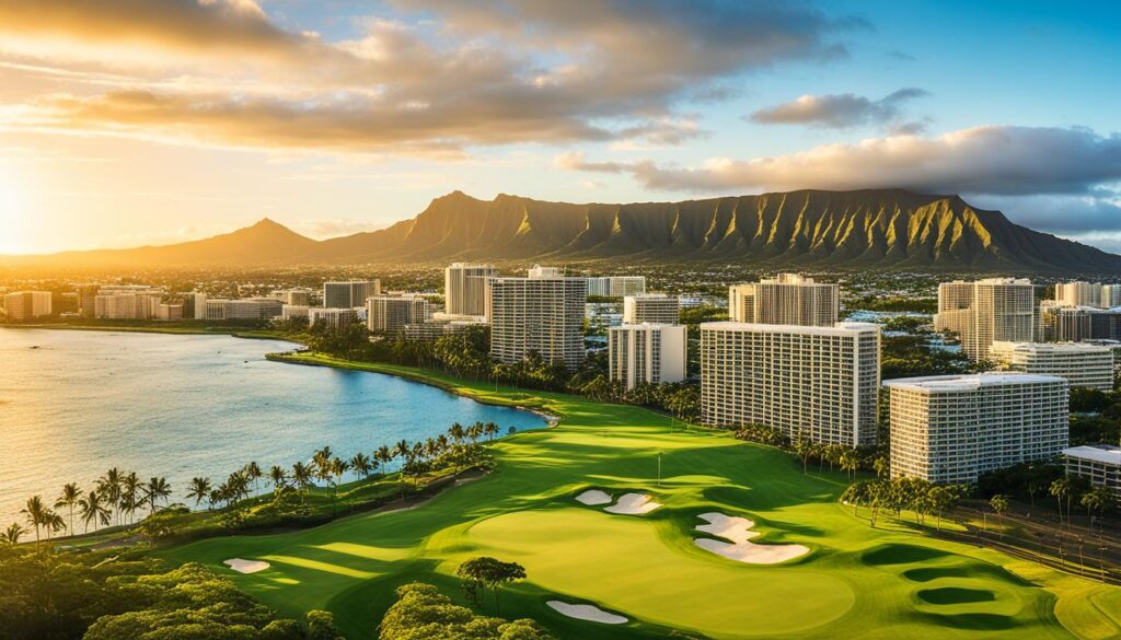 Ala Wai Golf Course in Waikiki