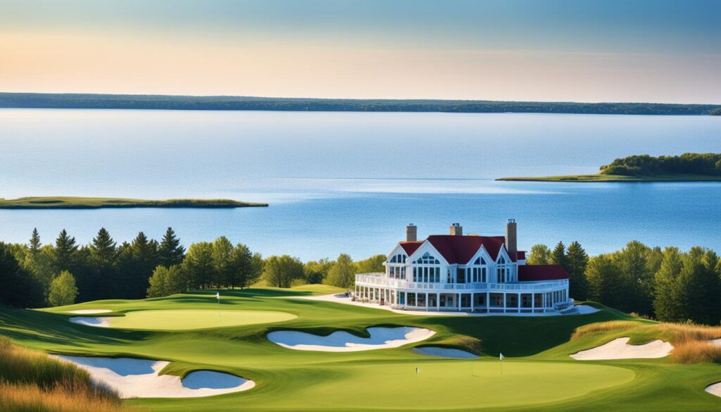 Bay Harbor Golf Club on the shores of Lake Michigan