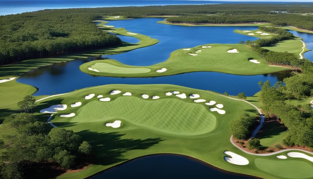 Heron Bay Golf Club's contoured fairways Heron Bay Golf Club's contoured fairways