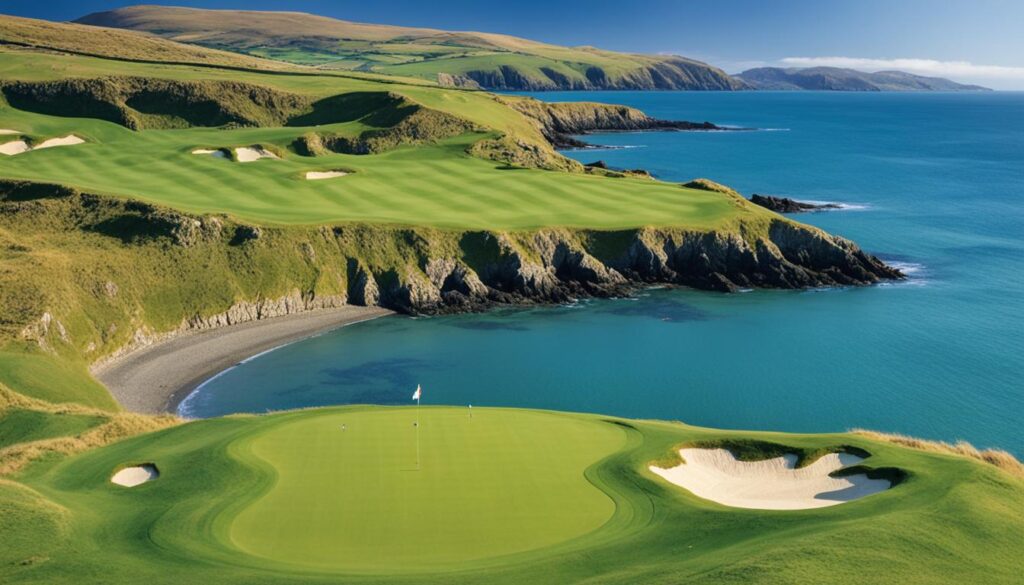 Nefyn Golf Club overlooking the Irish Sea