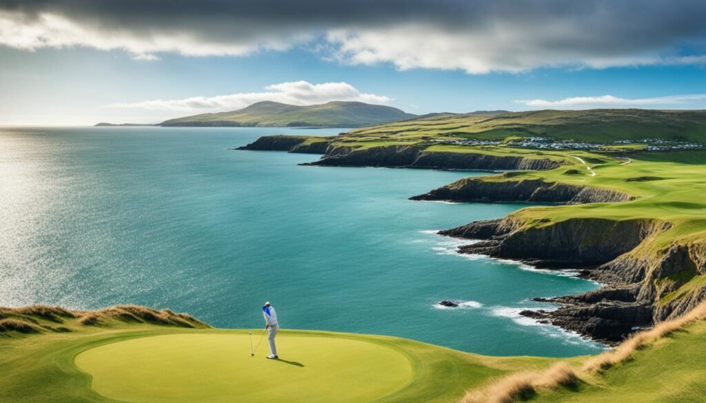 Nefyn Golf Club overlooking the Irish Sea Nefyn Golf Club overlooking the Irish Sea