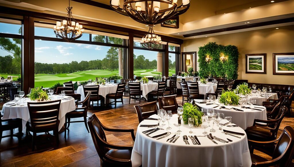 Savory dining options at golf club restaurants