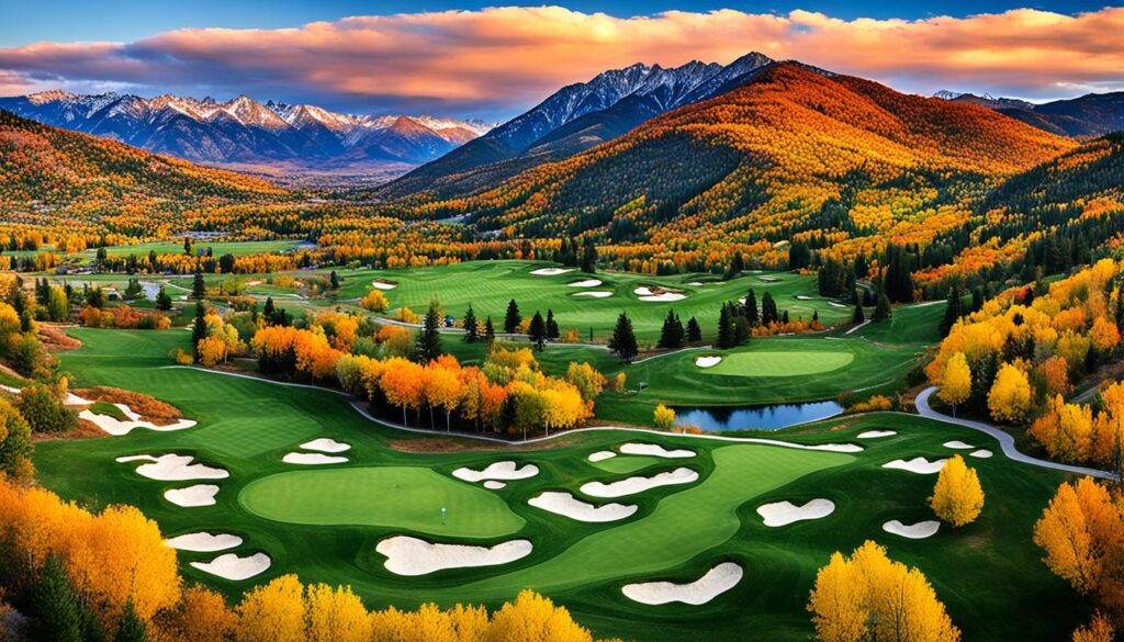 Wasatch Mountain State Park Golf Course in autumn