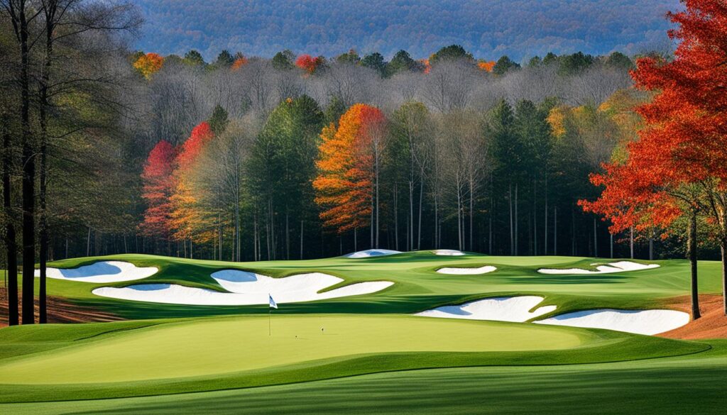 Atlanta golf course in different seasons