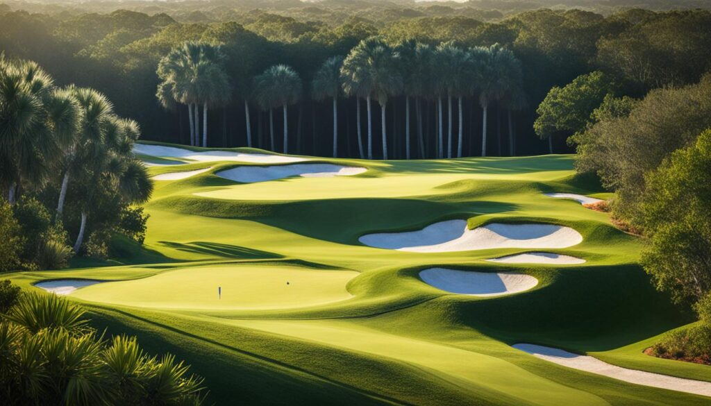 Golf course layout in Vero Beach