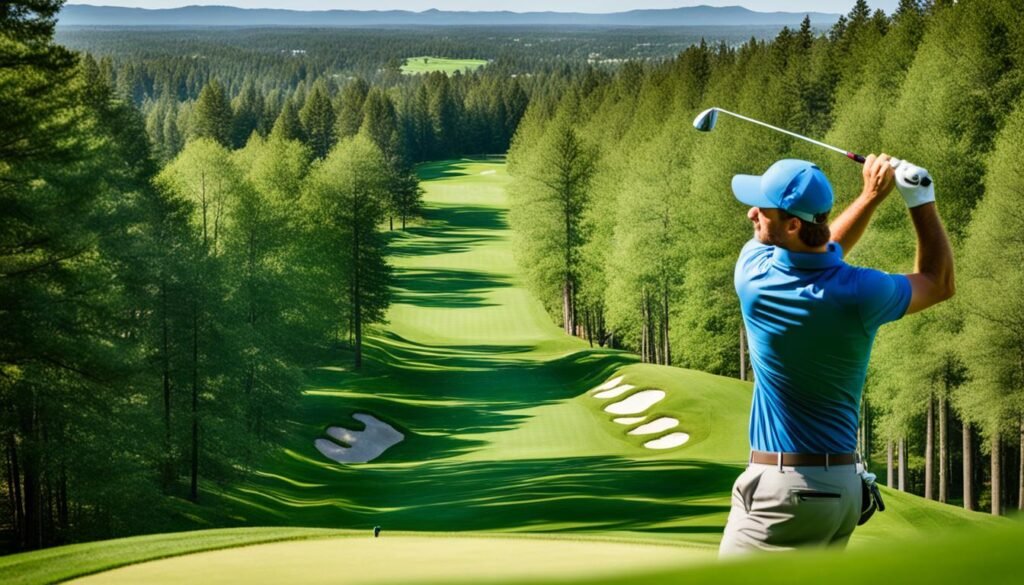 Hawks Ridge Golf Club challenging hilly terrain Hawks Ridge Golf Club challenging hilly terrain