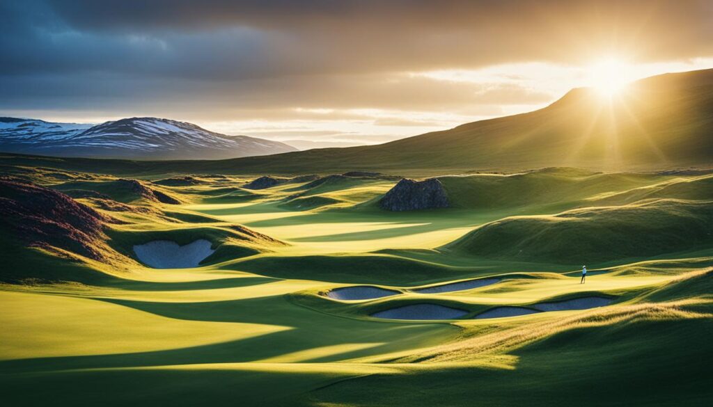 Midnight sun golf in Iceland