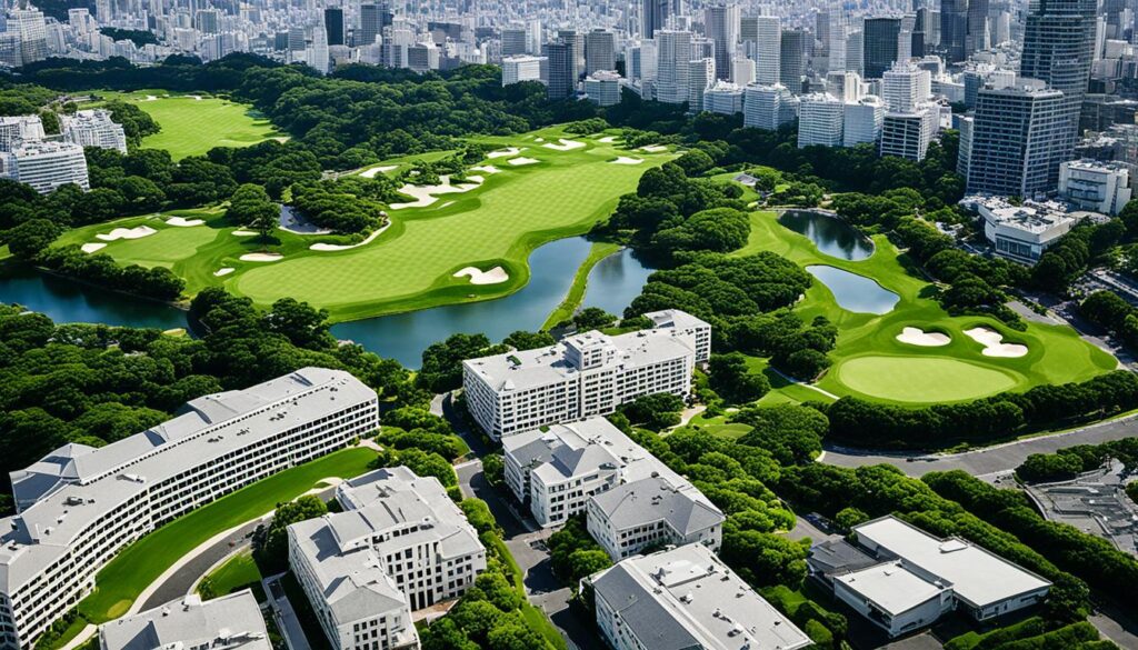 Yokohama Country Club urban golf course