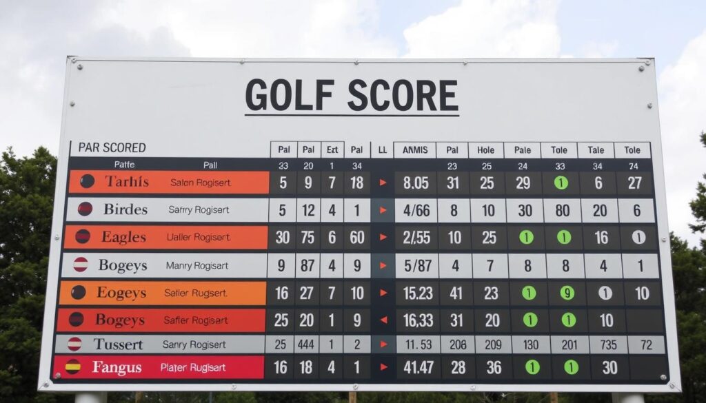 Golf tournament scoring