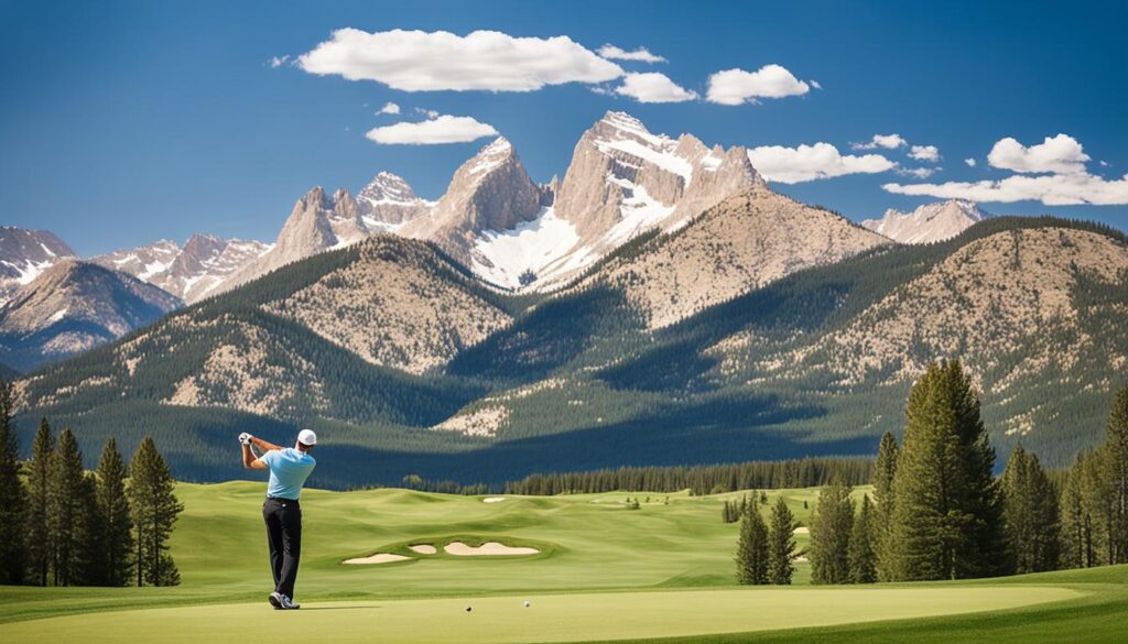 Mountain golf in Wyoming