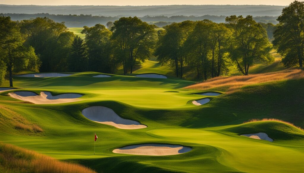 Rolling terrain at Bridges Golf Course