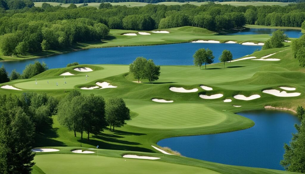 Rolling terrain at Bridges Golf Course Rolling terrain at Bridges Golf Course