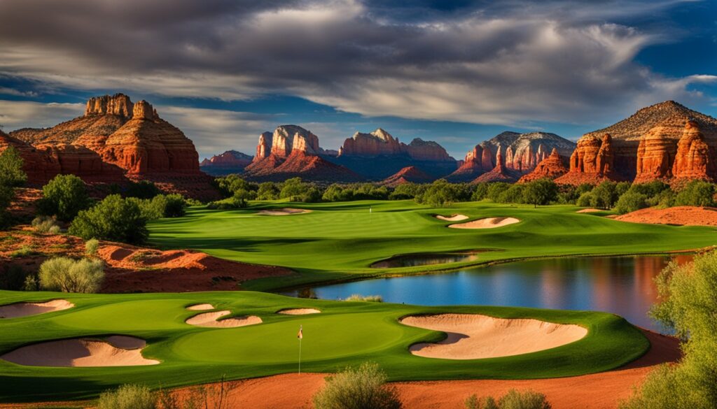 Scenic golf course in Sedona