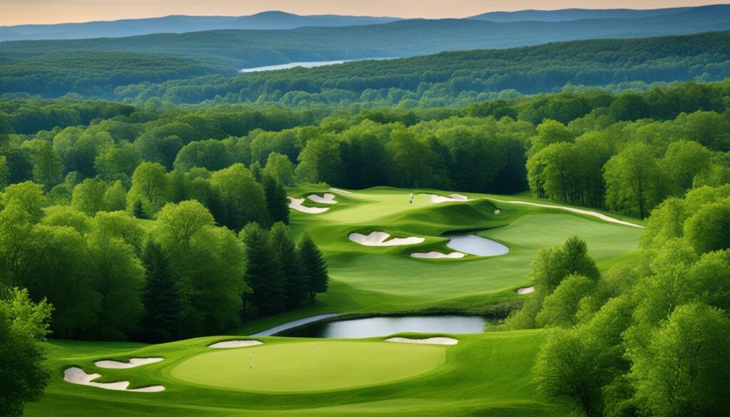 Scenic views of Upstate New York golf courses