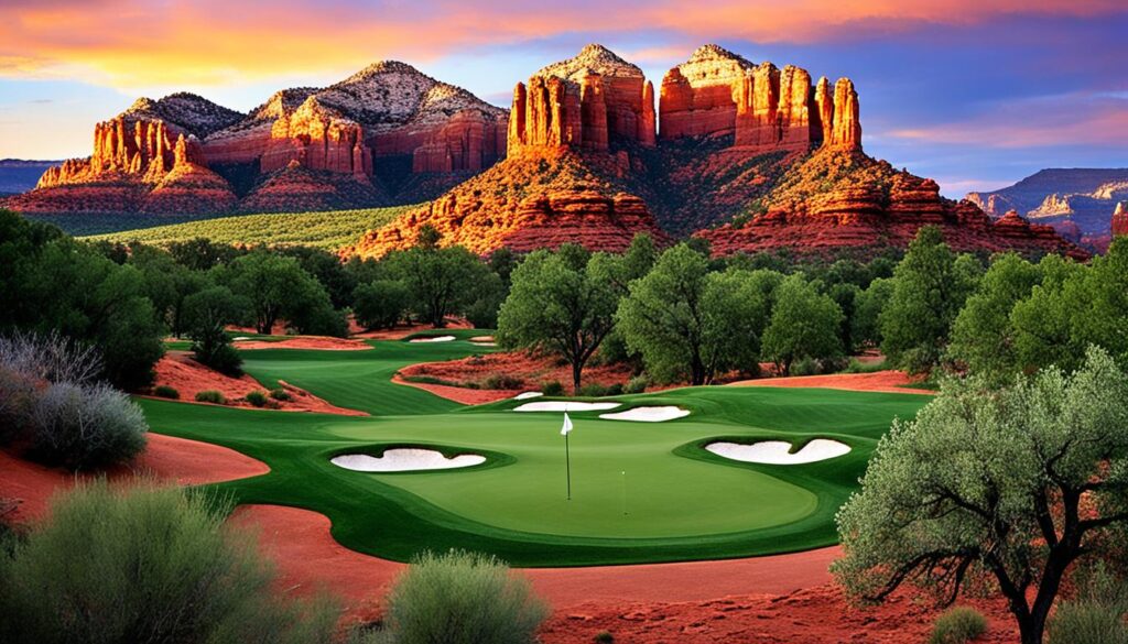 Sedona golf course red rock landscape