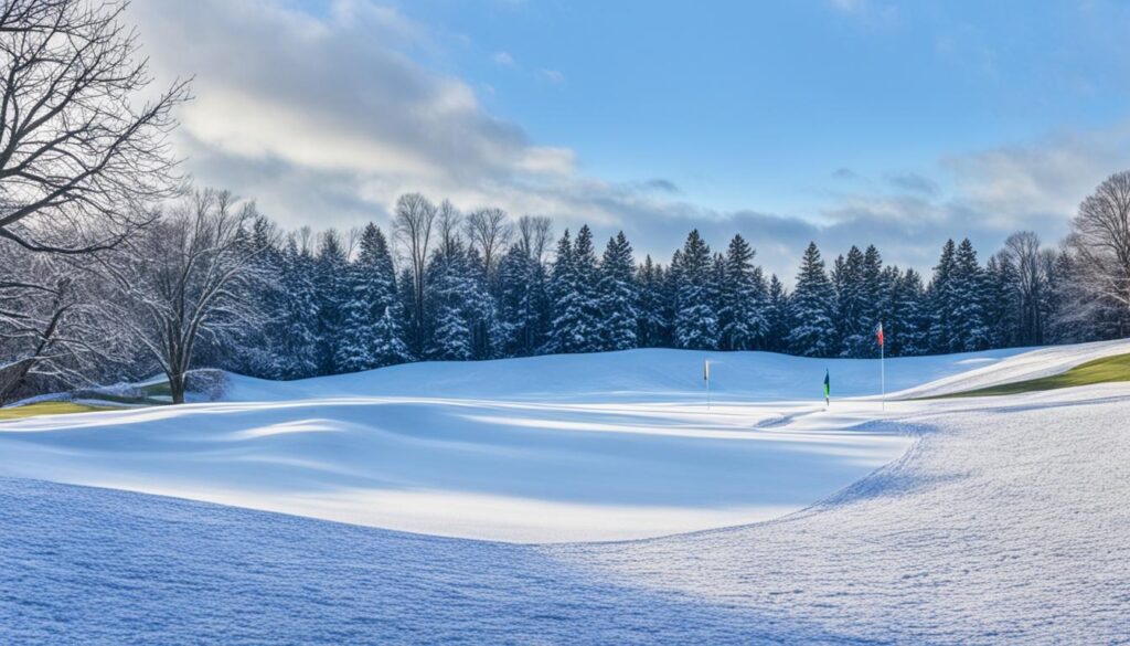 Winter golf course maintenance