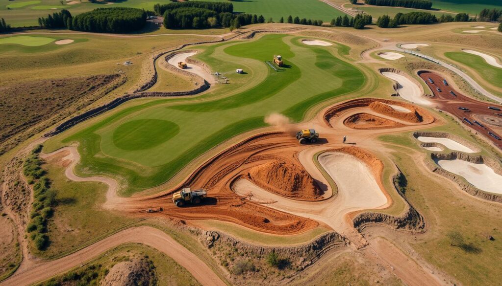 Golf course construction industry