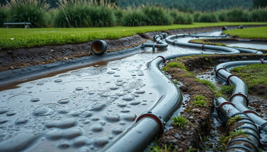 Golf course drainage system