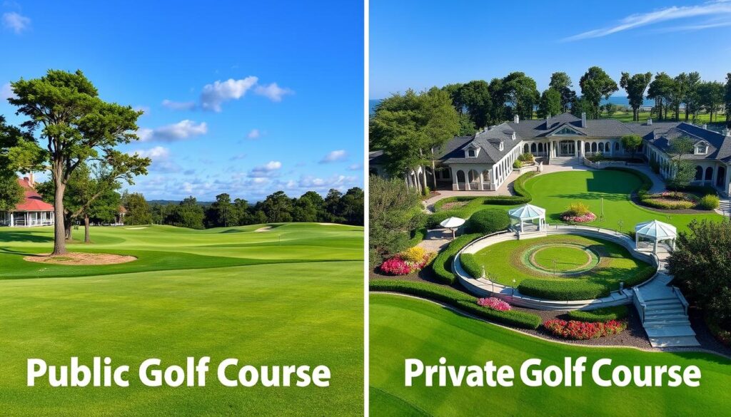 Public vs private golf course costs