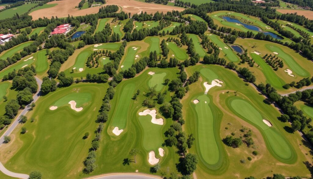 9-hole course acreage variations