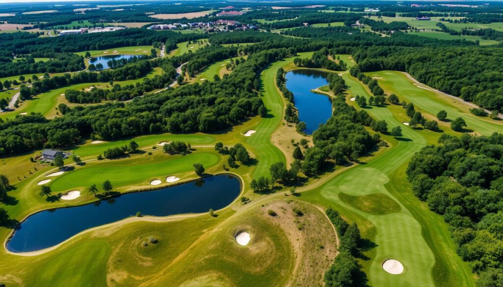 Challenging course layout at Hunting Hawk Golf Club