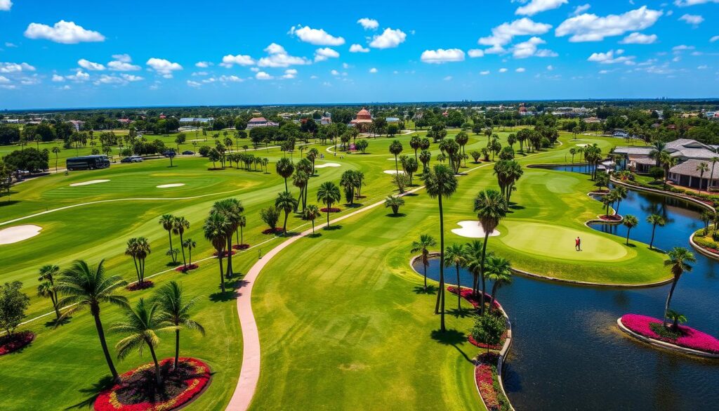 Delray Beach golf course in peak season