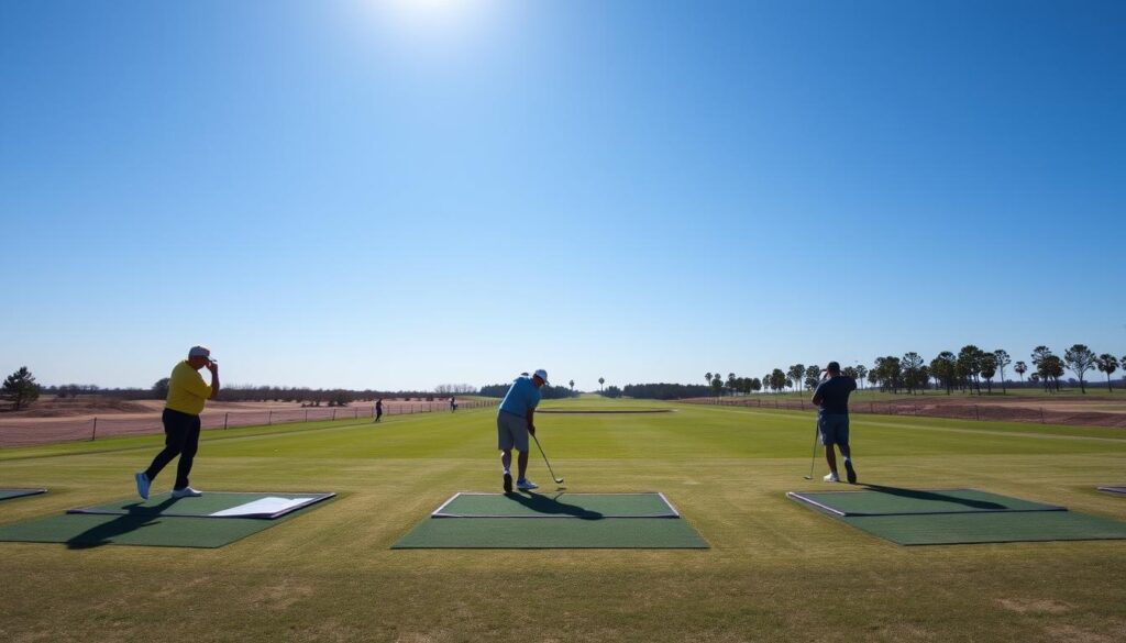 Driving range practice area