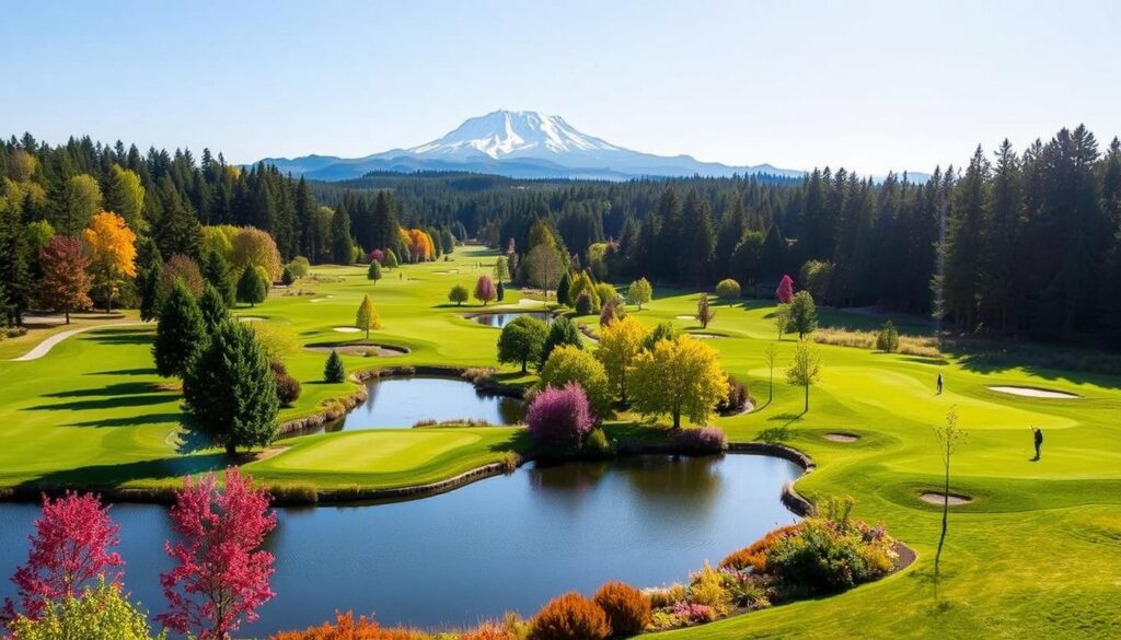 Druids Glen Golf Club with Mt. Rainier views