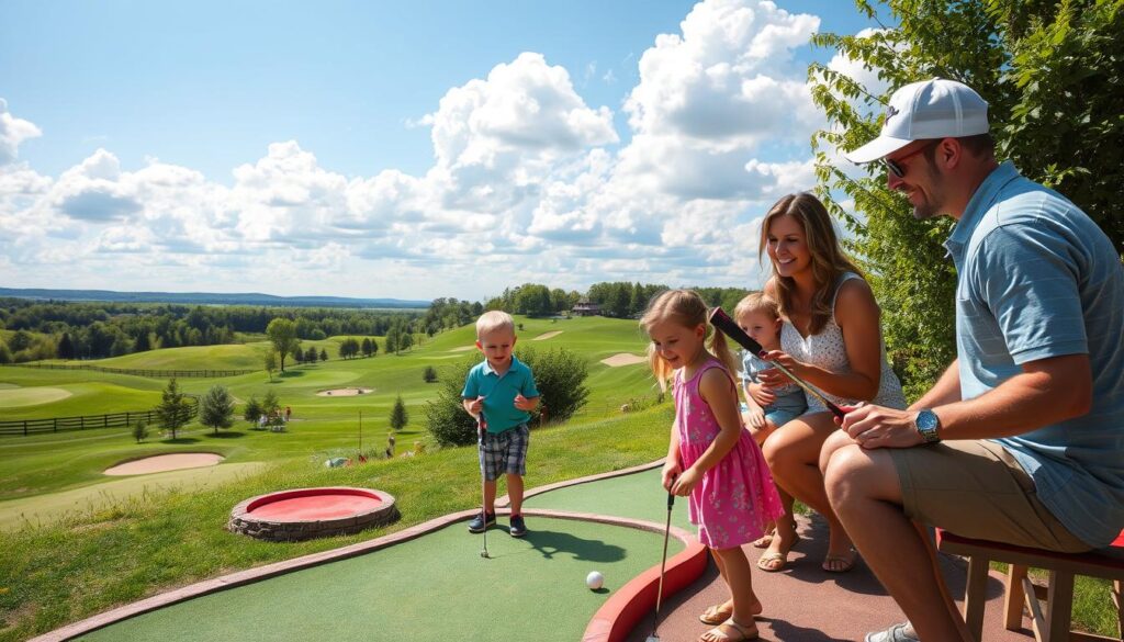 Family golfing in Wisconsin Dells