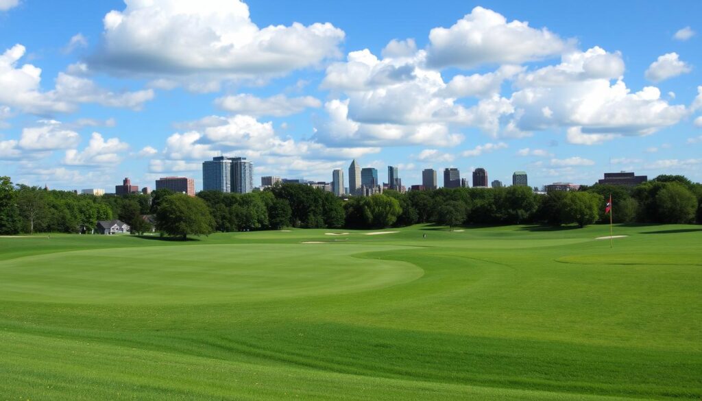 Gannon Municipal Golf Course Boston skyline views