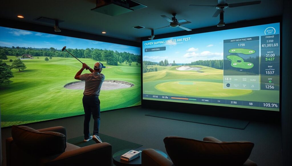 Golf simulator course for skill improvement