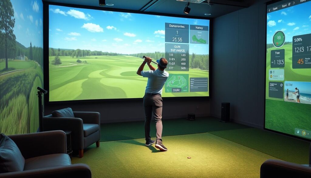 Golf simulator course for skill improvement Golf simulator course for skill improvement