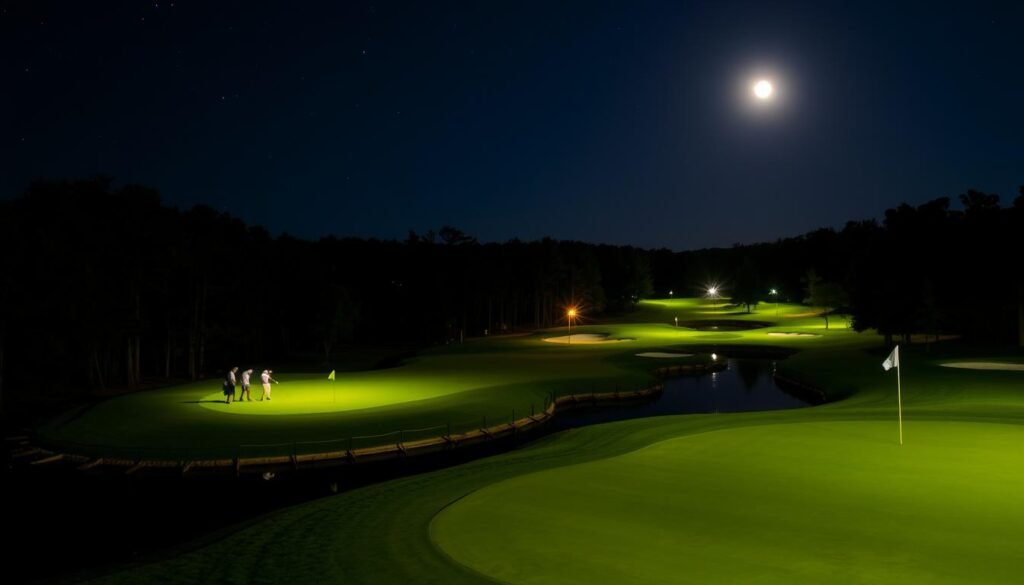 Night golf in Raleigh Night golf in Raleigh