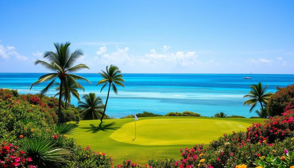 Scenic golf hole in Florida Keys