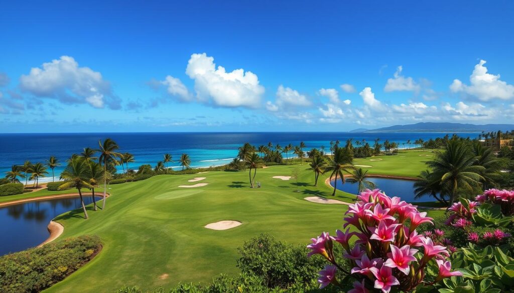 Scenic views near Cancun golf courses