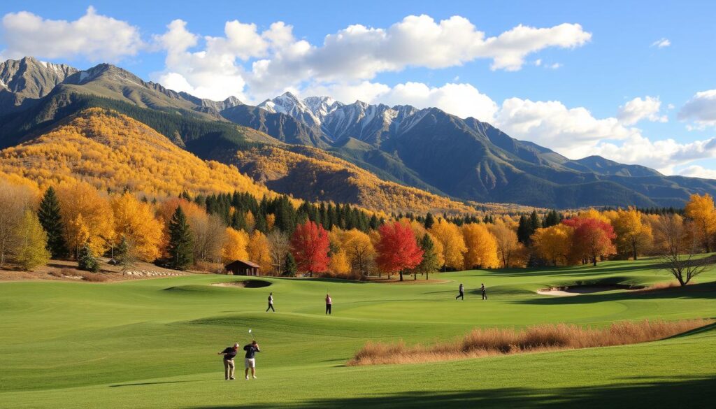 Seasonal golfing in Salt Lake City