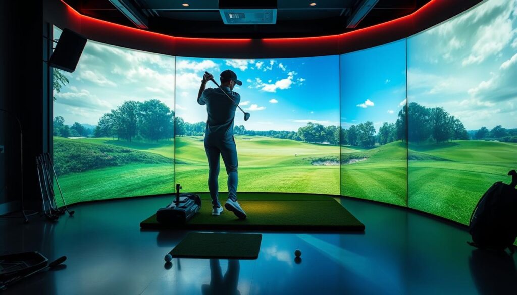 Virtual reality golf simulator