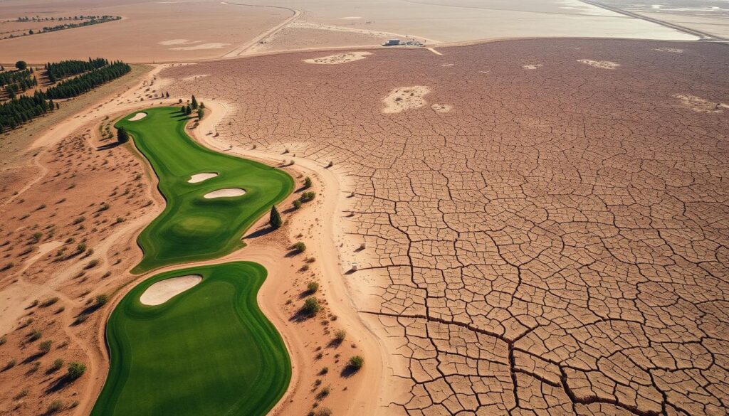 Water scarcity impact of golf courses